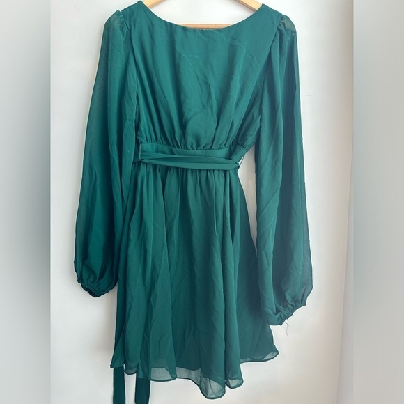 Goddiva Green Mini Dress - Picture 2 of 4